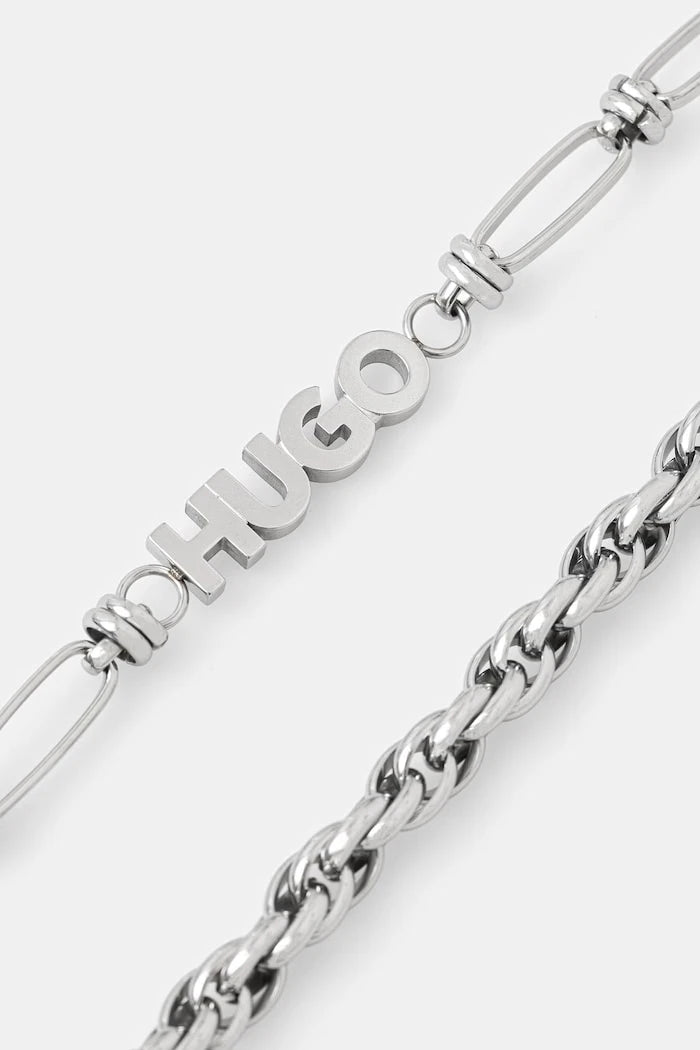 HUGO erkek paslanmaz çelik kolye E-MIXCHAIN-NEC