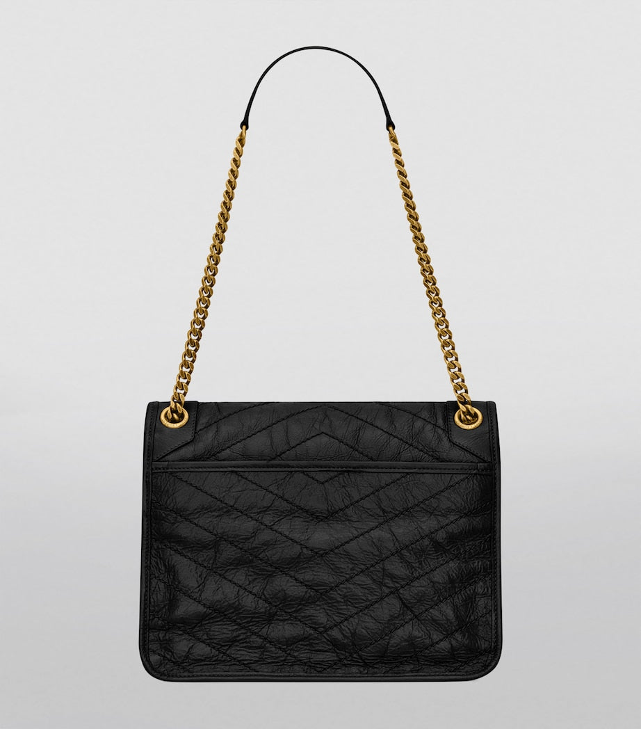Black Medium Niki Shoulder Bag