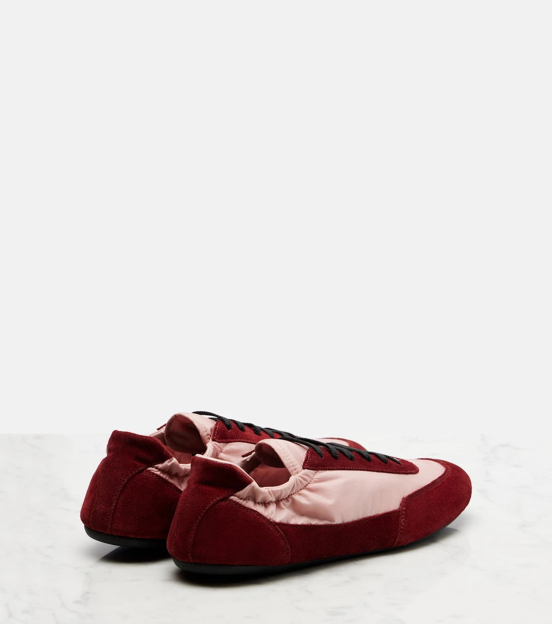 Prada - Collapse Re-Nylon and suede sneakers