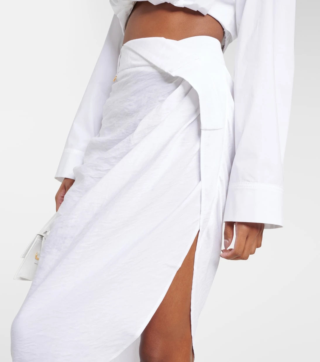 Jacquemus - La Jupe Saudade draped midi skirt