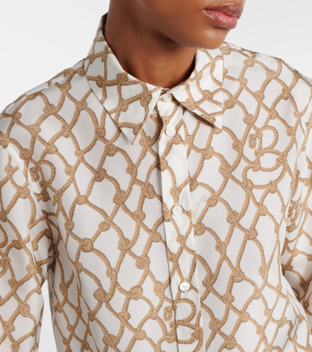 Burberry - Printed silk poplin shirt