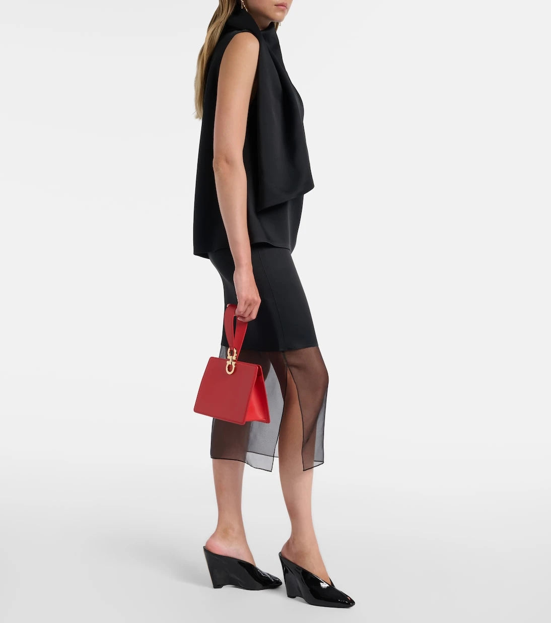 Ferragamo - Gancio Mini leather top-handle bag