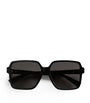 Bottega Veneta Black Rectangular Sunglasses