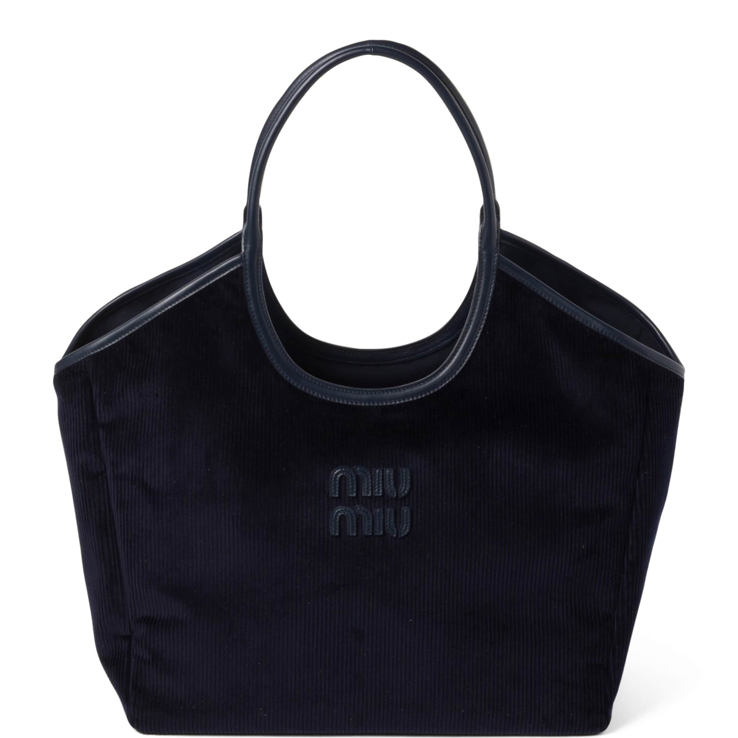 Miu Miu Blue Large Corduroy Ivy Tote Bag