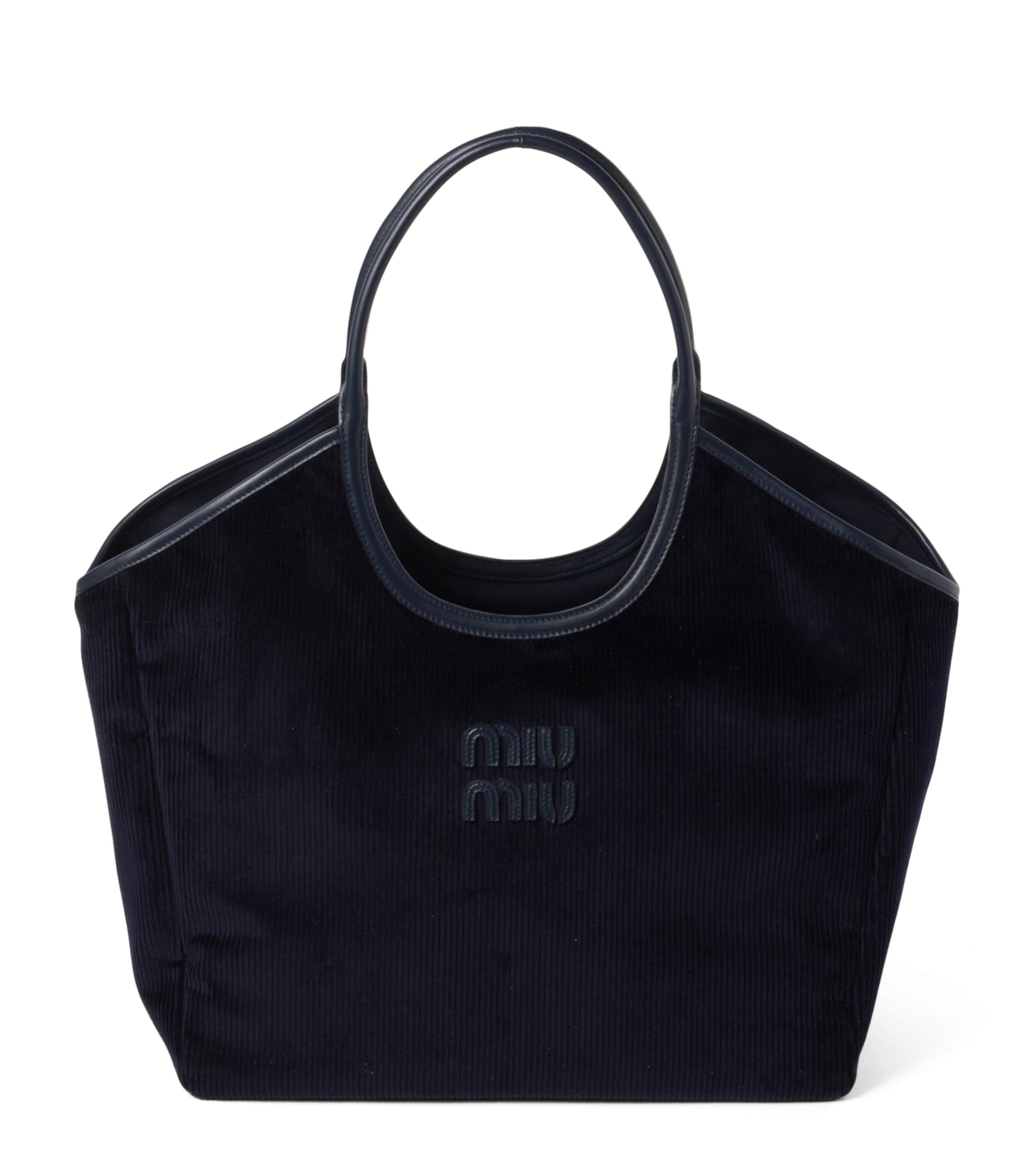 Miu Miu Blue Large Corduroy Ivy Tote Bag