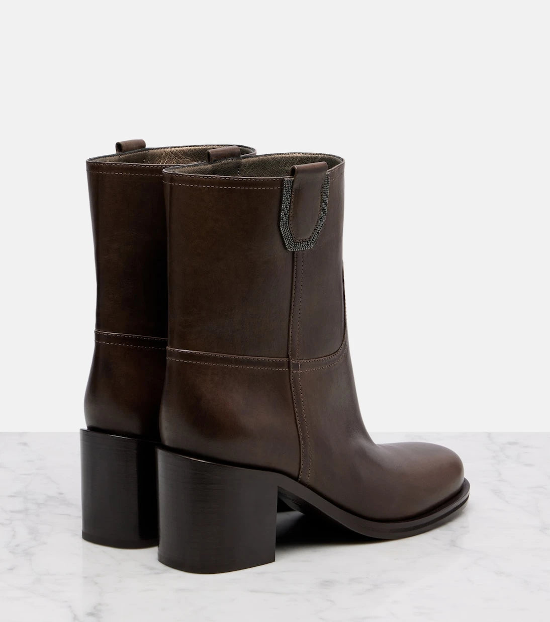 Brunello Cucinelli - Leather ankle boots