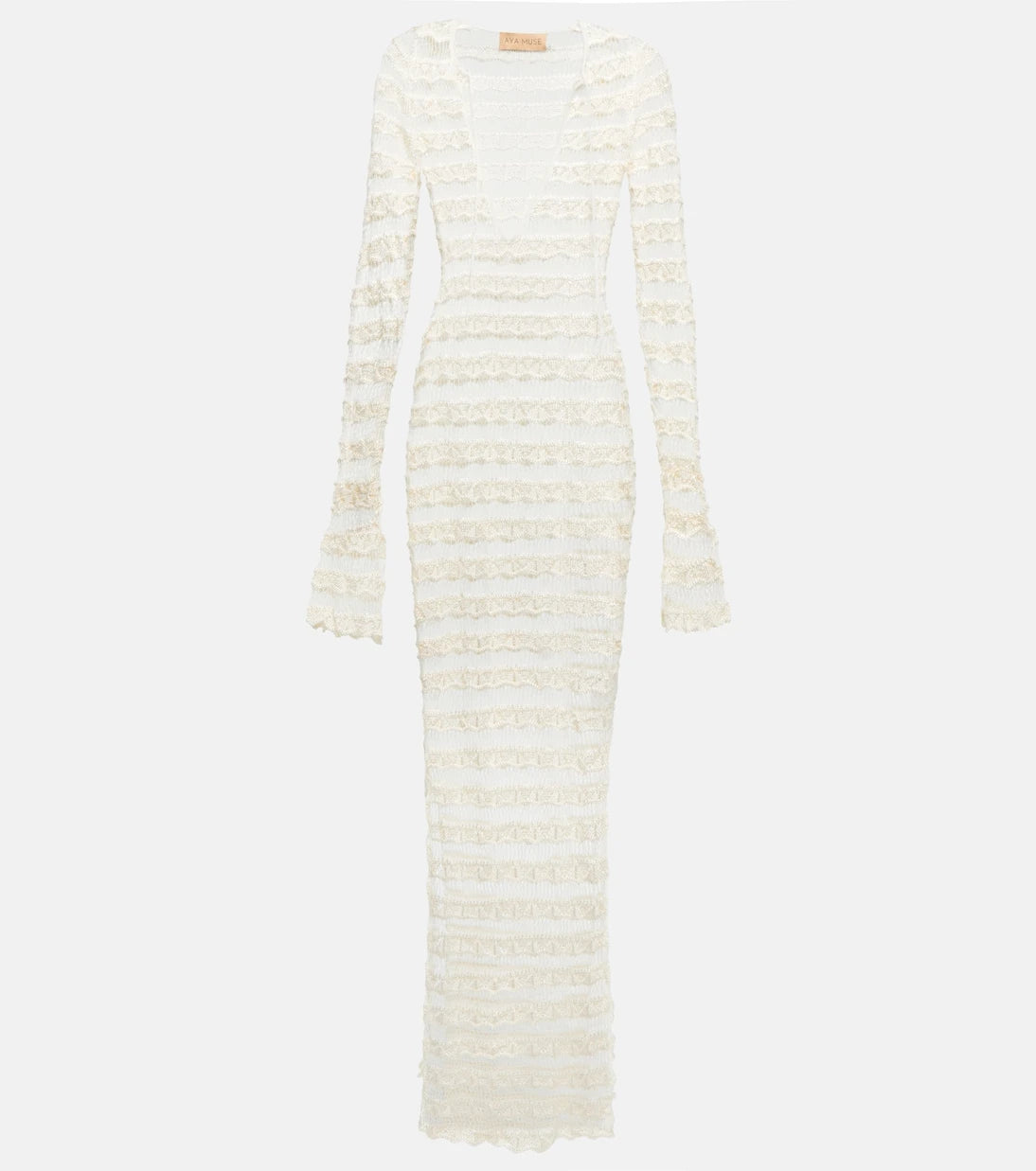 Aya Muse - Semi-sheer lace maxi dress