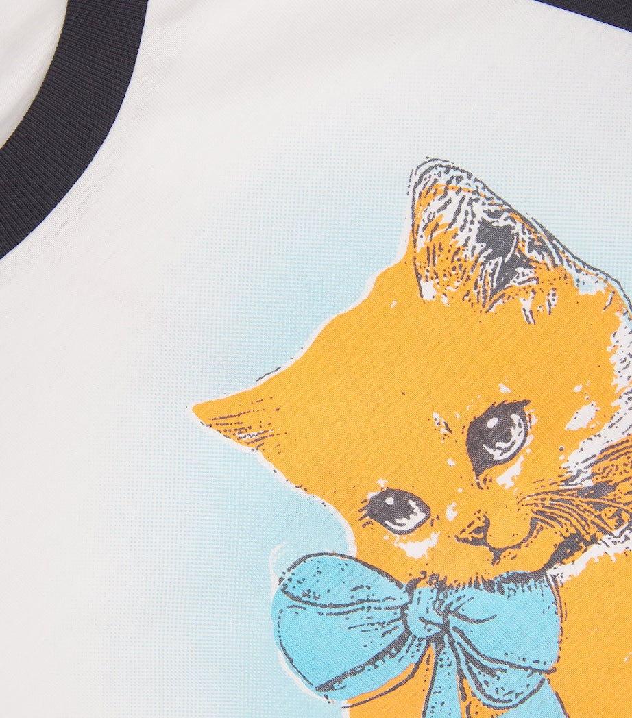 White Organic Cotton Kitty Baby T-Shirt