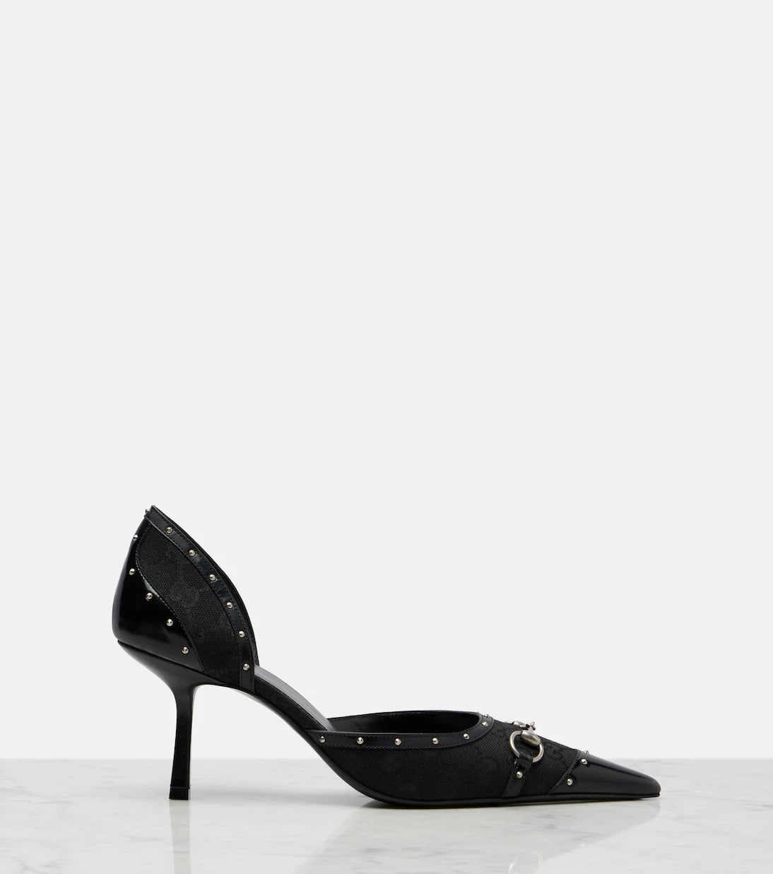 Gucci - Savoy Horsebit GG canvas pumps
