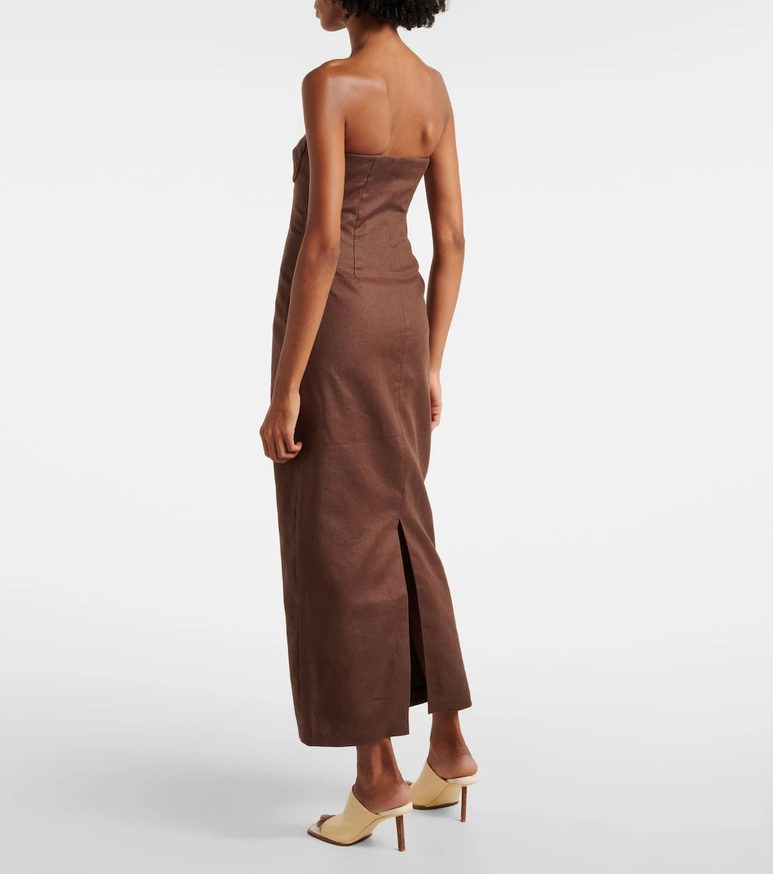 SIR - Evalita linen bustier maxi dress