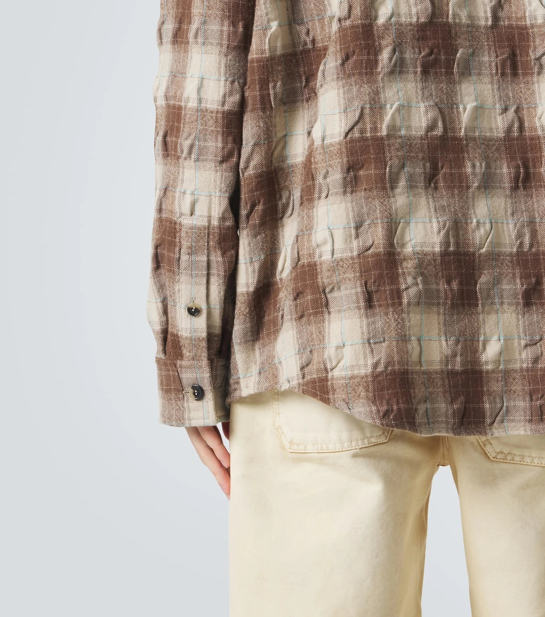 Loewe - Logo plaid wool and cotton flannel shirt