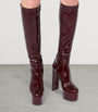 Saint Laurent Pink Leather Billy Knee-High Boots 95