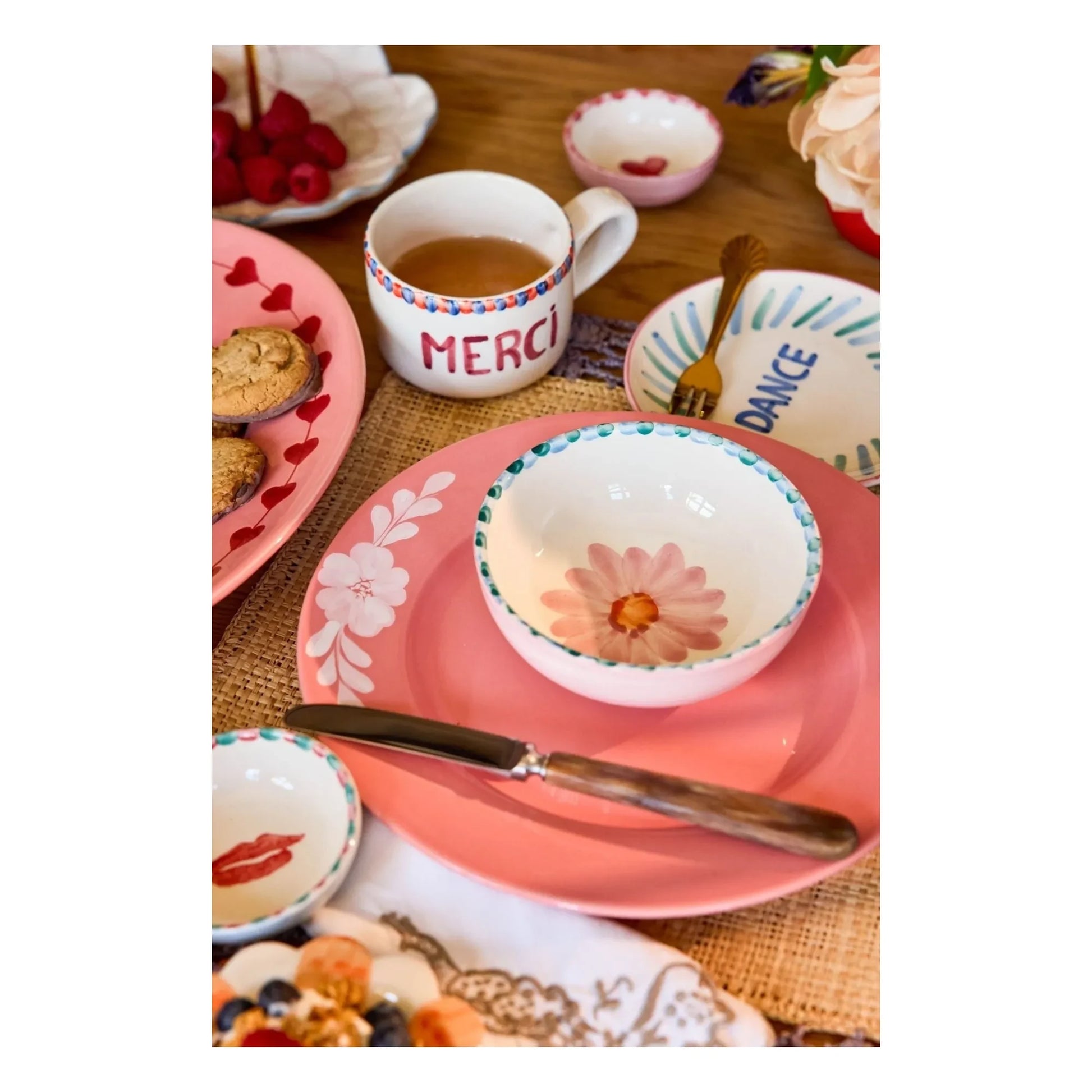 Rice - Ceramic bowl Flower | Pale Pink