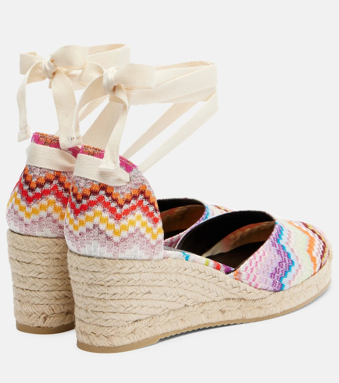 Missoni - Eva 60 Zigzag lamé espadrille wedges