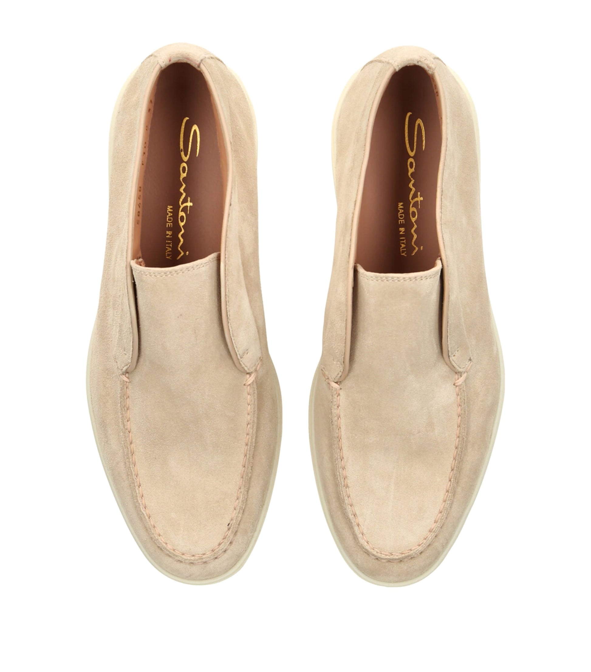 Santoni Beige Suede Andvari Ankle Boots