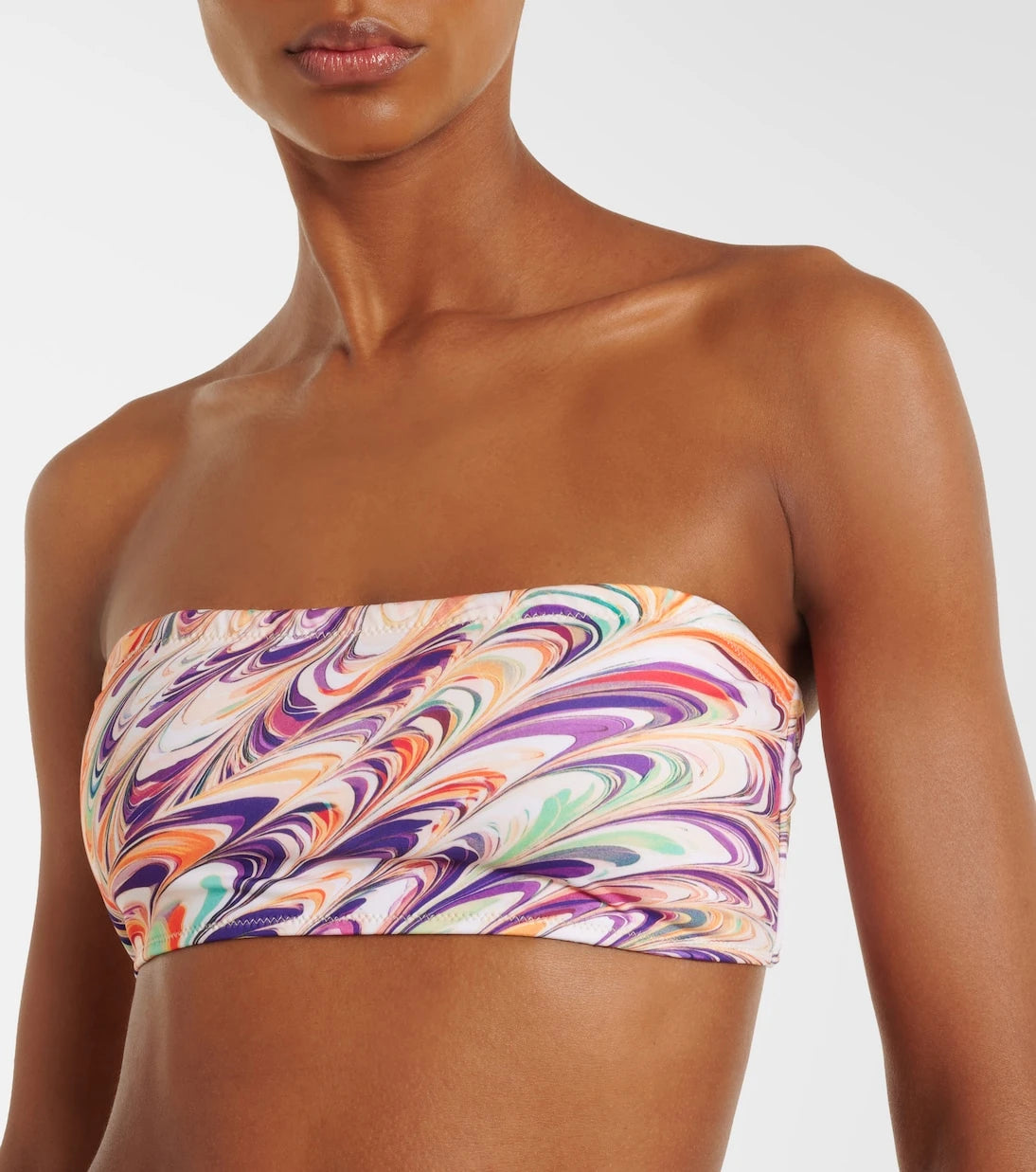 Alexandra Miro - Iris printed bandeau bikini top