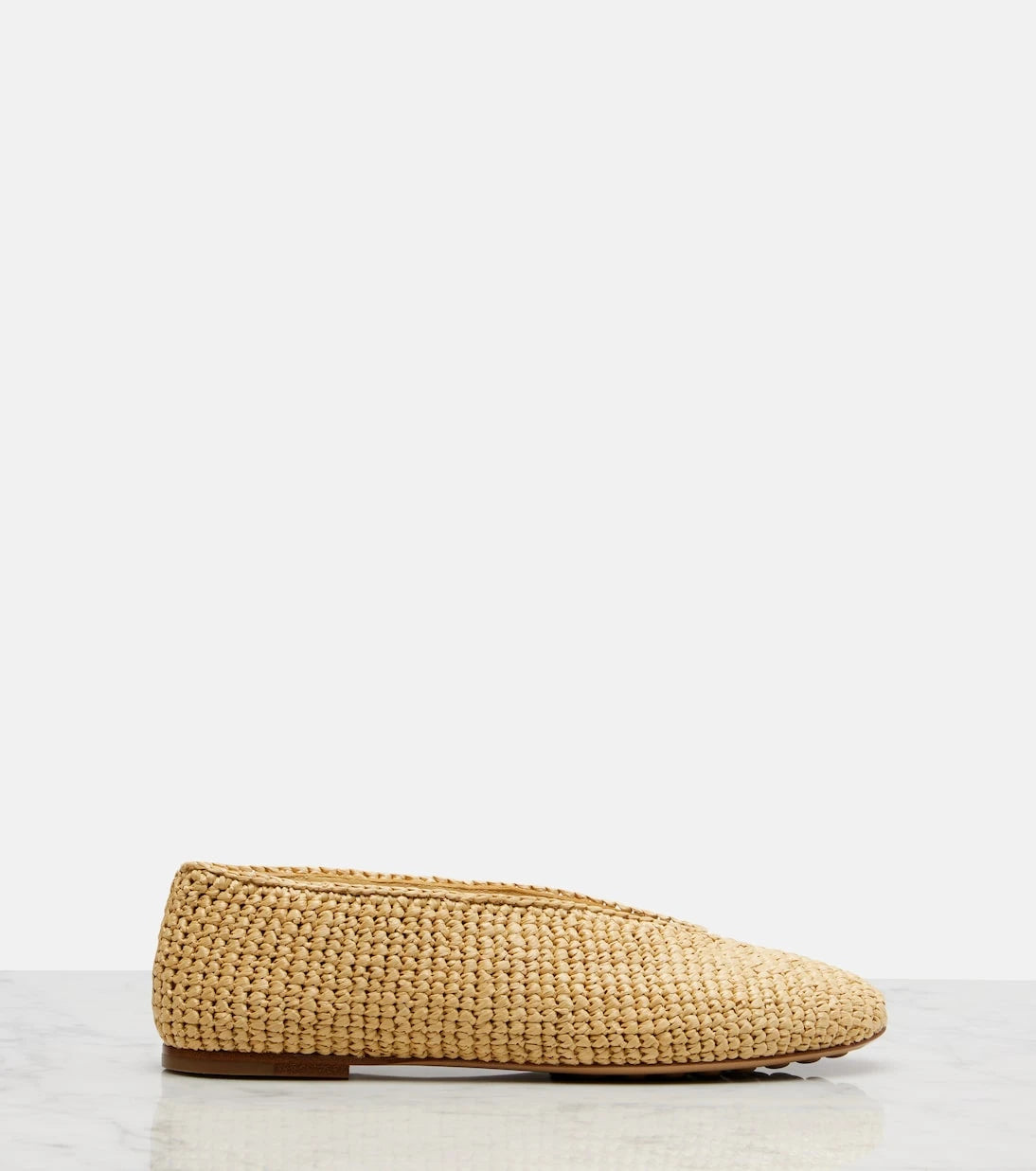 Bottega Veneta - Rosa raffia ballet flats