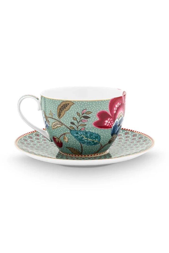 Pip Studio sırlı porselenden fincan ve tabak seti 300 ml