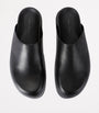 Black Leather Granola Mules