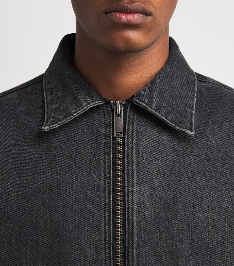 Black Harrington Denim Jacket