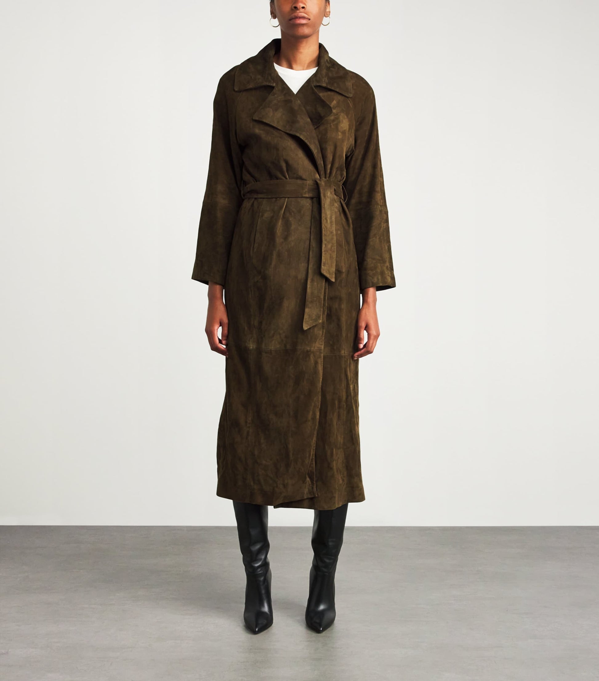 Green Suede Althea Coat