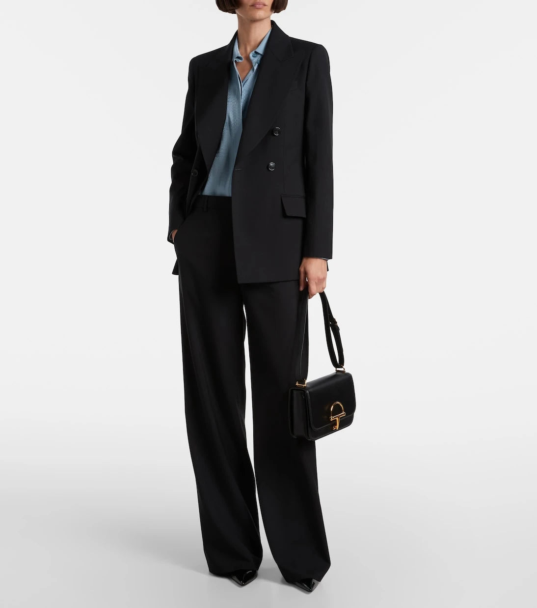 Gucci - High-rise wool straight pants
