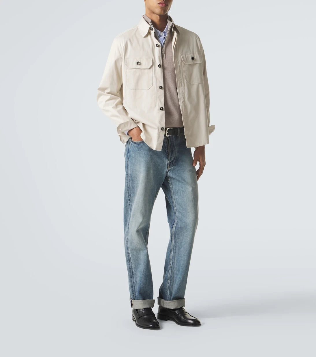Zegna - قميص علوي من مزيج القطن