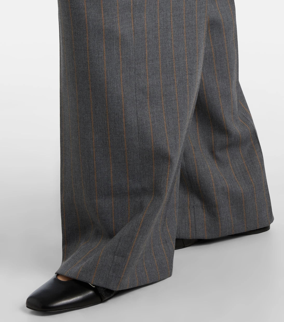 Ganni - Pinstripe wide-leg pants
