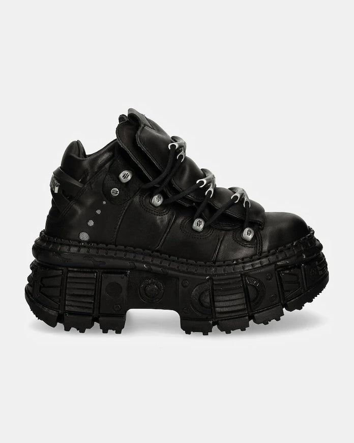 Кожени маратонки New Rock CRUST NEGRO + TANK CASCO NEGRO
