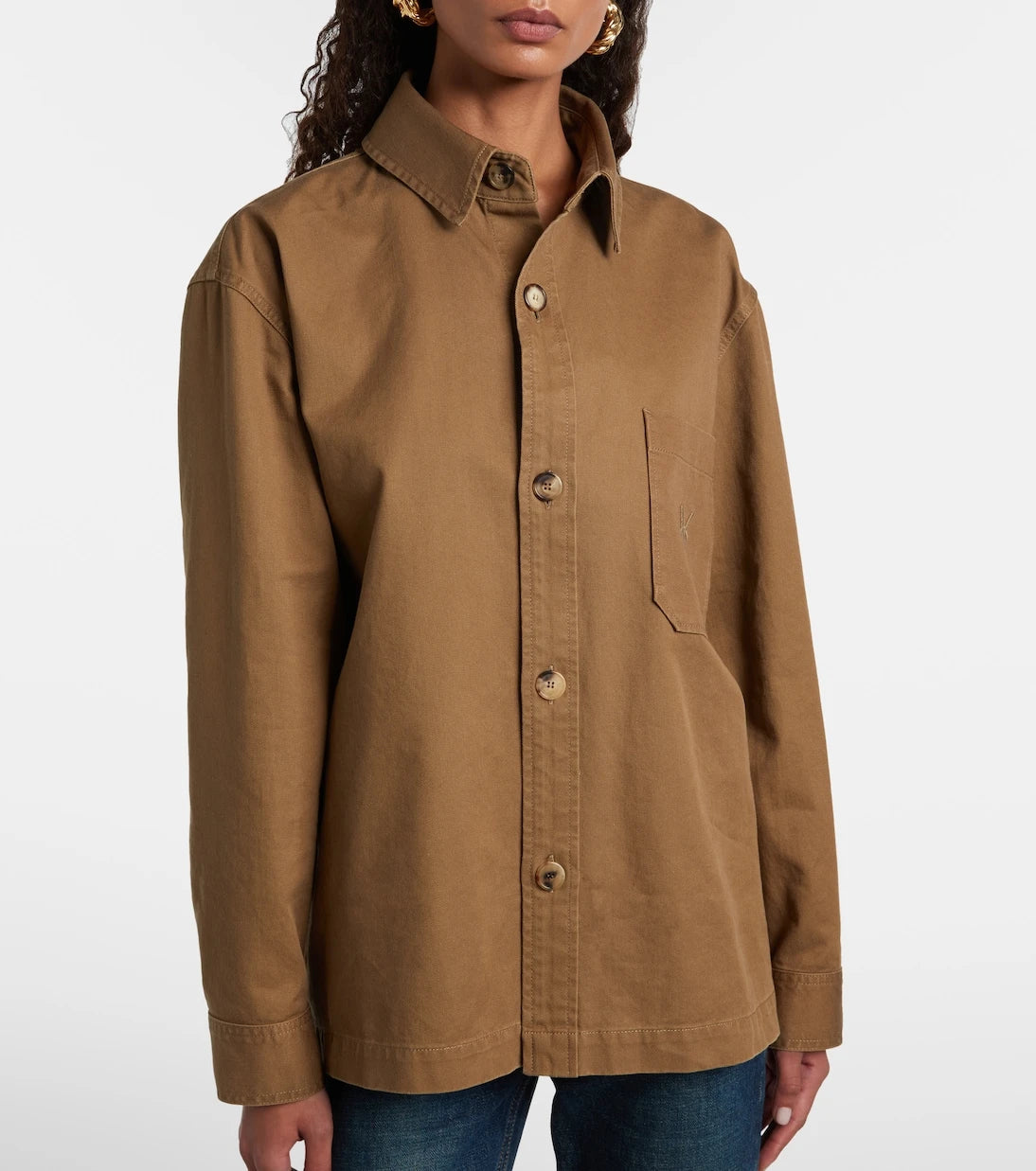 Saint Laurent - Cassandre cotton and linen overshirt
