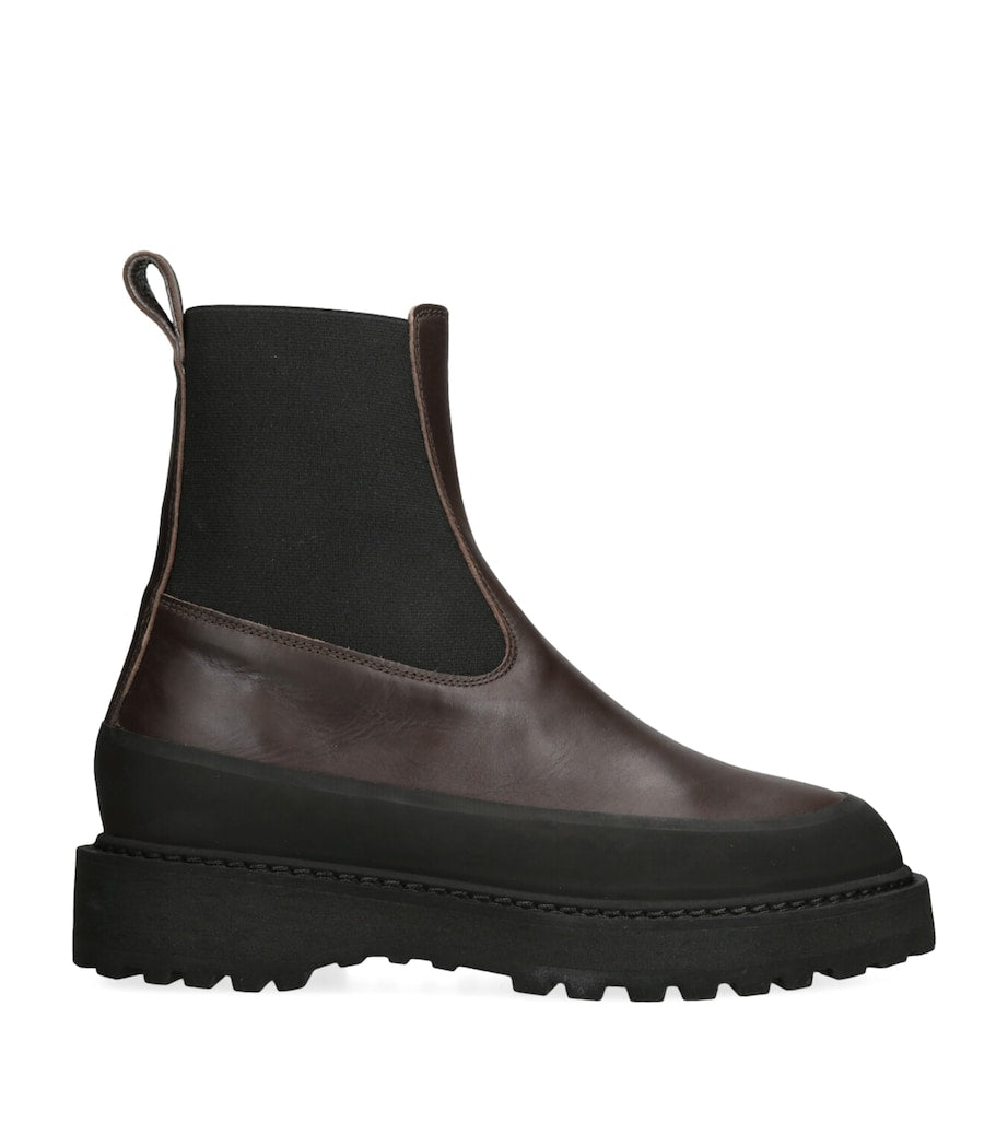 Le Monde Beryl Brown Leather Dolomite Chelsea Boots 25