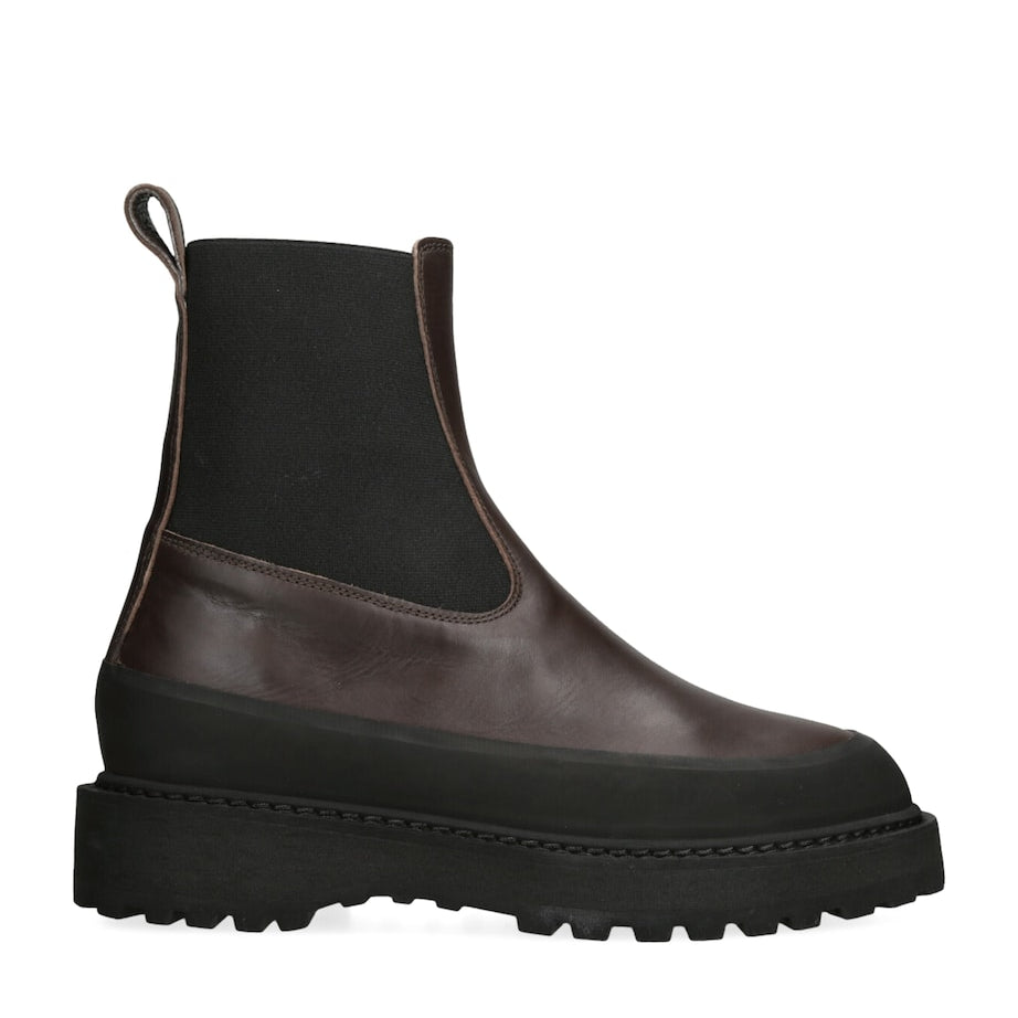 Le Monde Beryl Brown Leather Dolomite Chelsea Boots 25