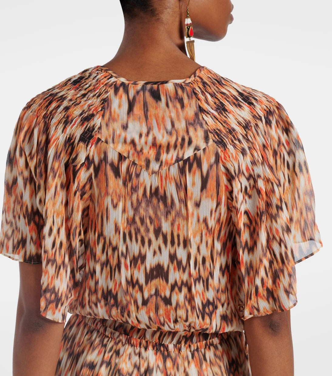 Isabel Marant - Odelia printed gathered silk midi dress