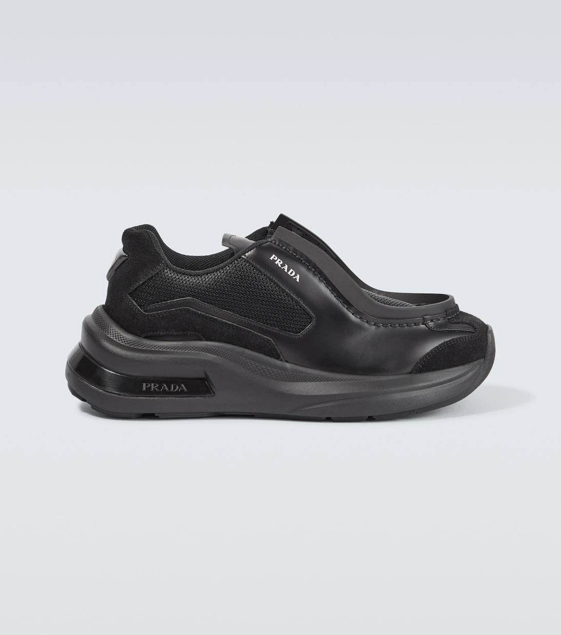 Prada - Systeme leather sneakers