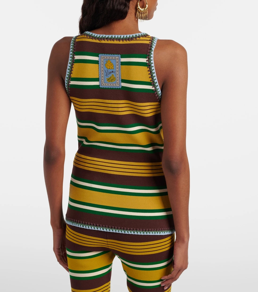 Alémais - Clover knitted striped tank top