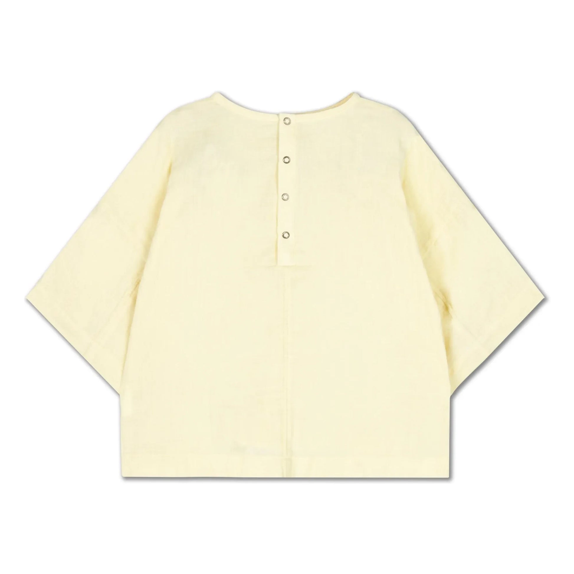 Repose AMS - Back buttoned blouse Organic cotton | Pale yellow