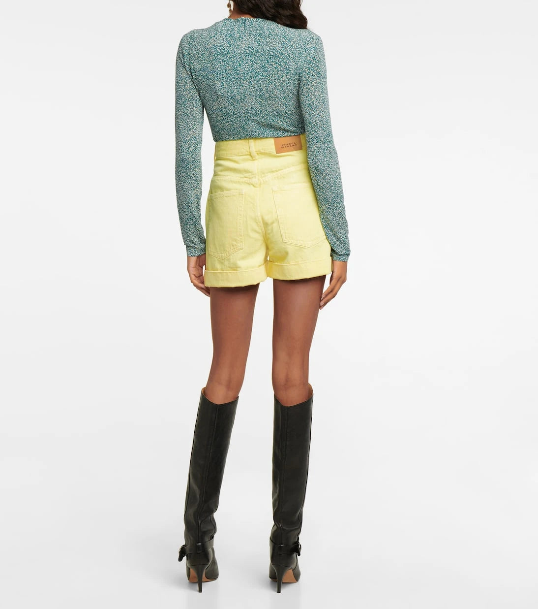 Isabel Marant - Vetanio high-rise denim shorts