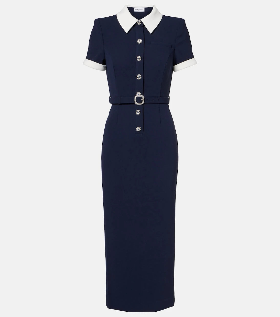 Self-Portrait - Belted midi dress