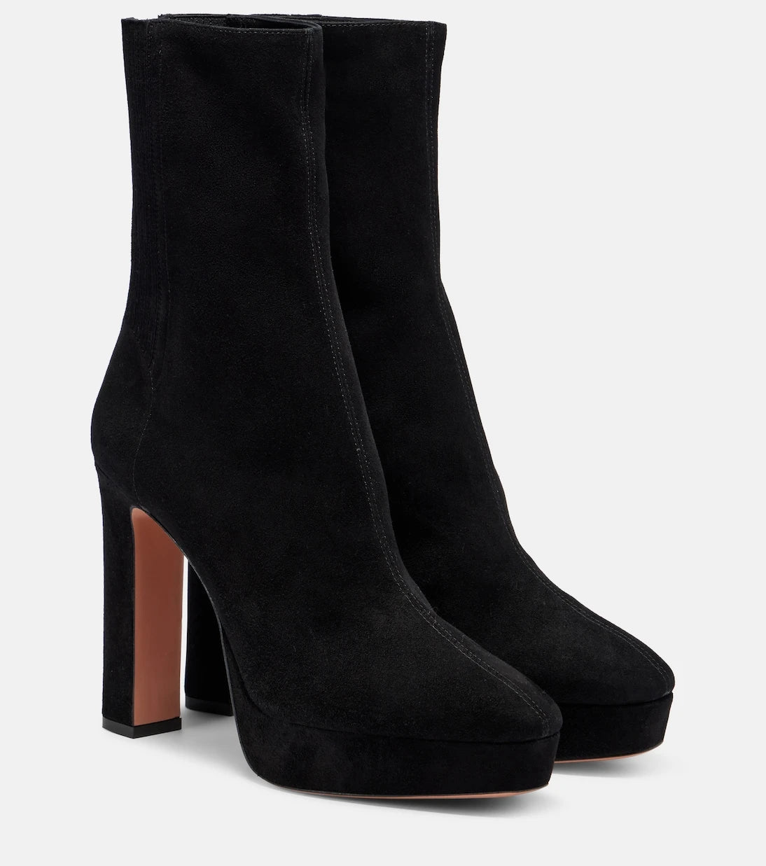 Aquazzura - Martine 110 suede platform ankle boots