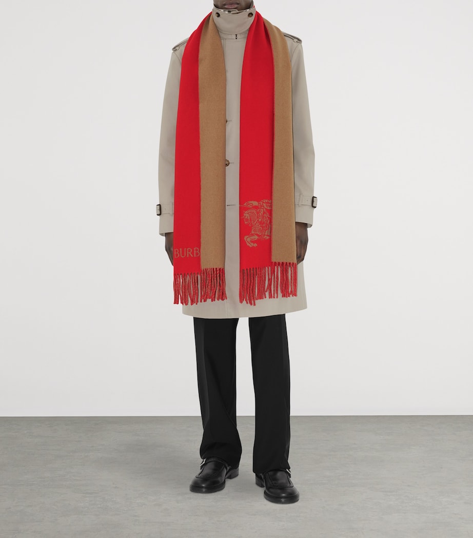 Beige Cashmere Reversible EKD Scarf