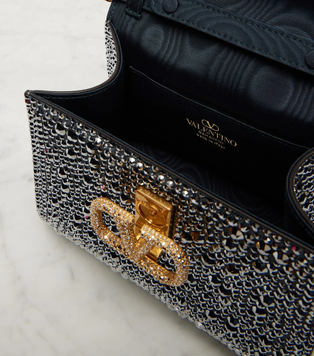 Valentino Garavani - VSling Small embellished suede tote bag