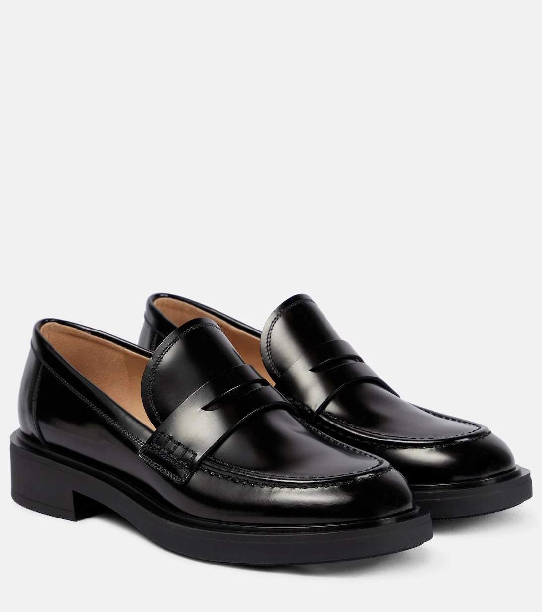 Gianvito Rossi - Harris leather loafers