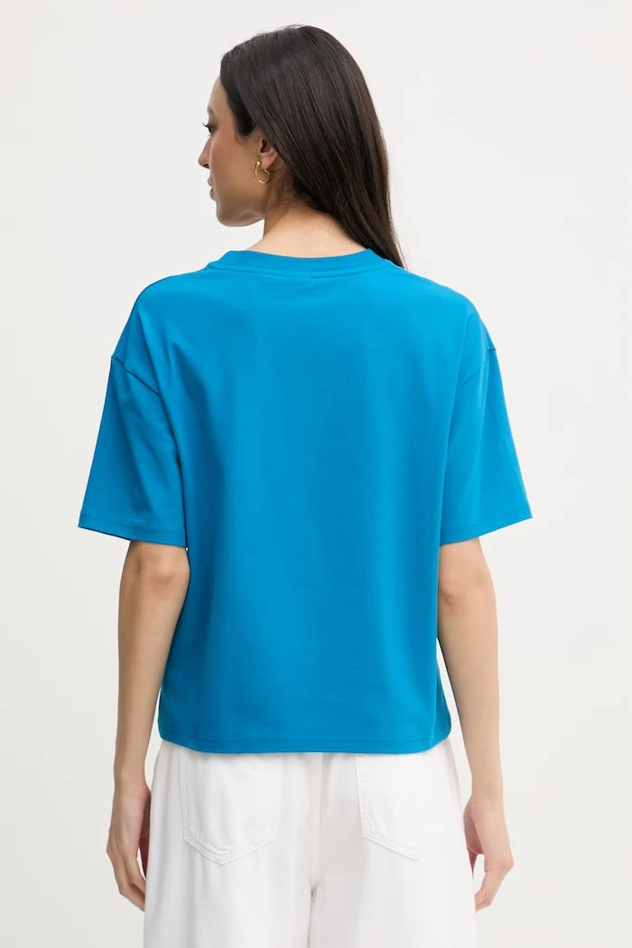 HUGO modal içeren kadın oversize tişört SIGNATURE_TSHIRT