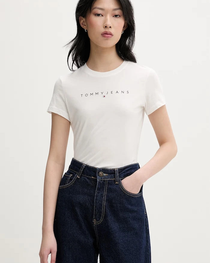 Tommy Jeans kadın pamuklu tişört