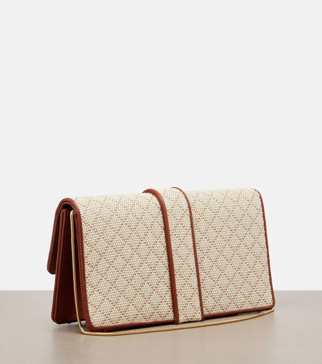 Manolo Blahnik - Maycap raffia-effect clutch