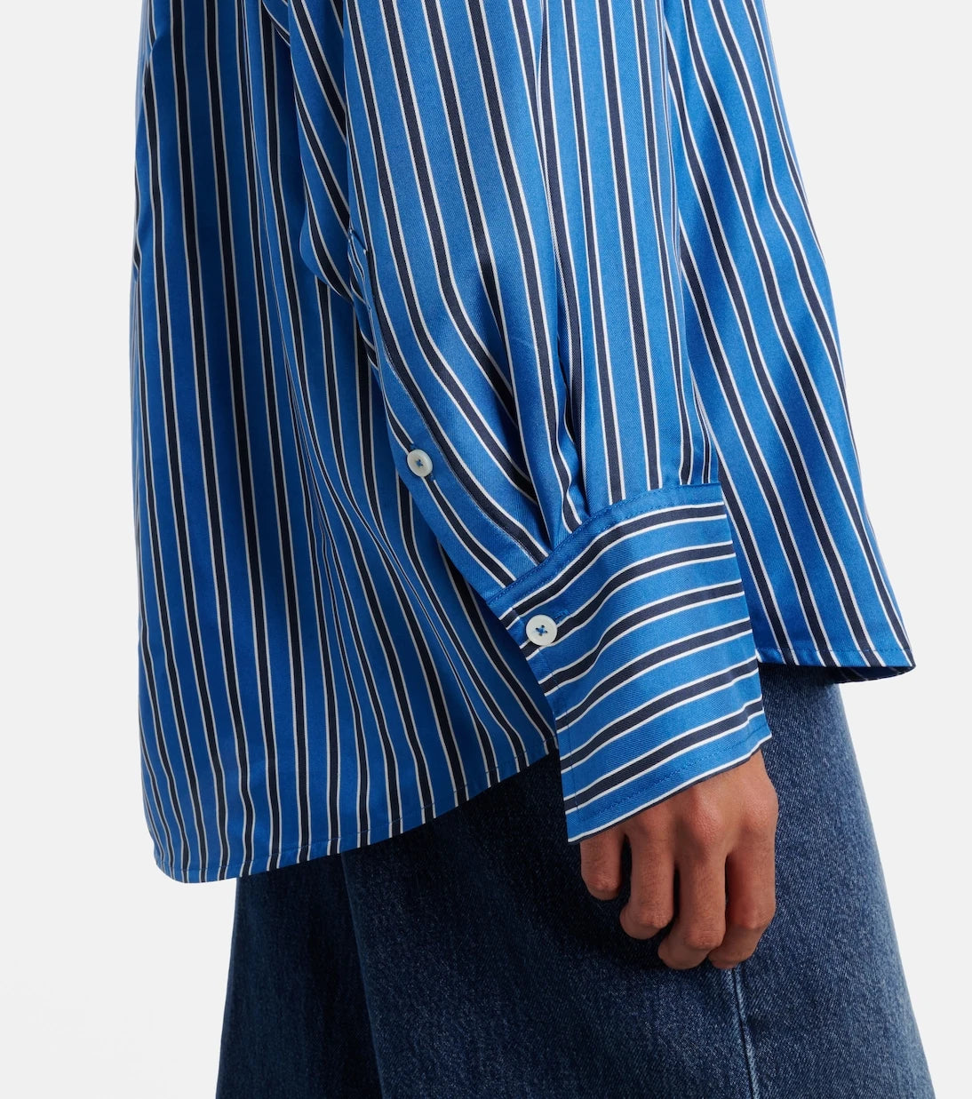 Toteme - Striped oversized silk shirt