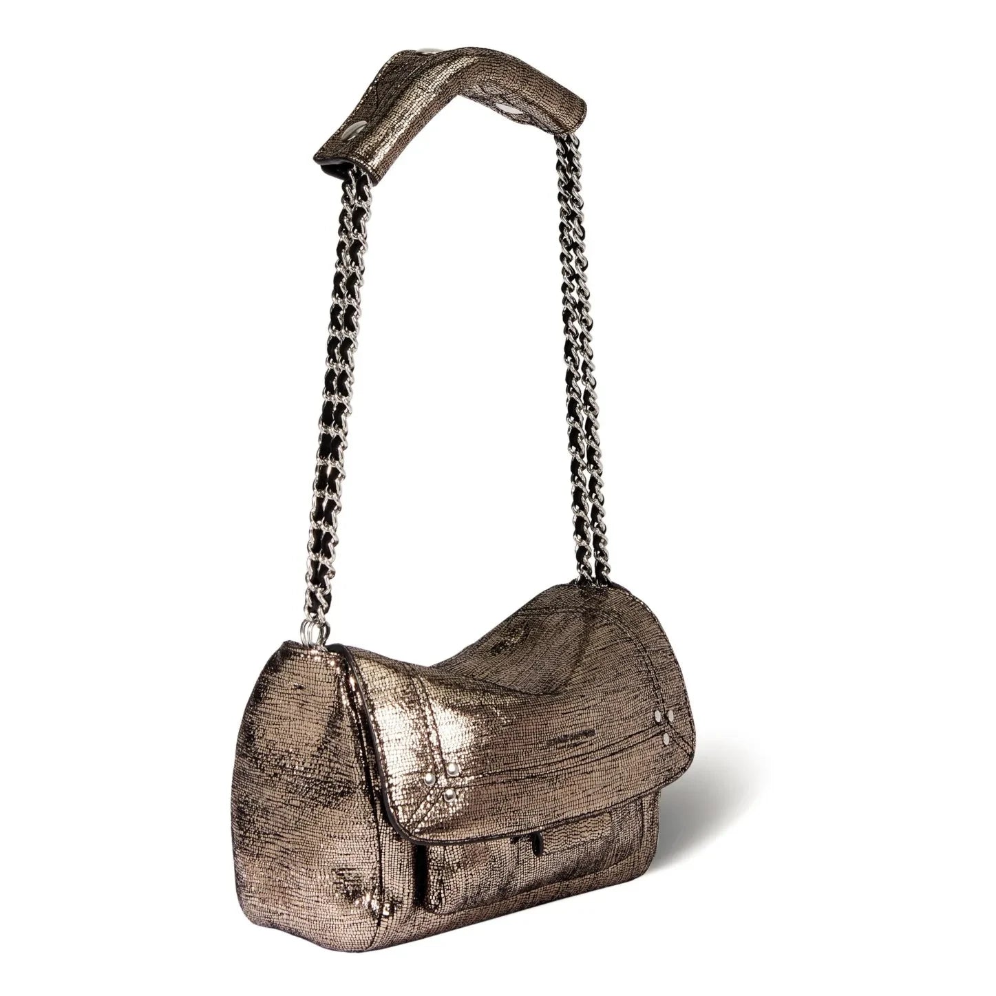 Jérôme Dreyfuss - Lulu S Lamé bag | Champagne