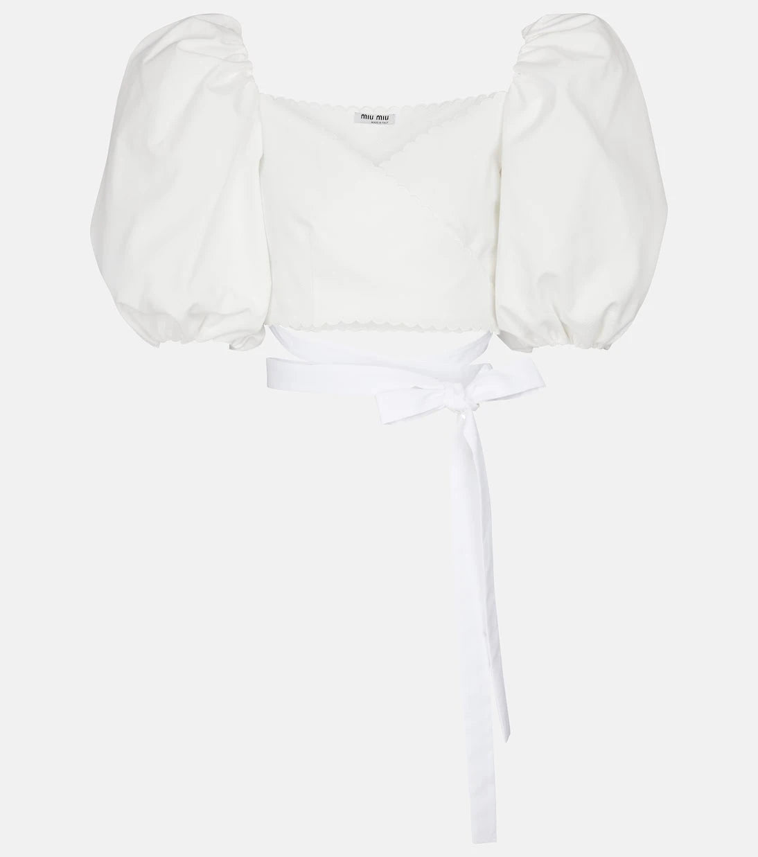 Miu Miu - Cropped cotton blouse