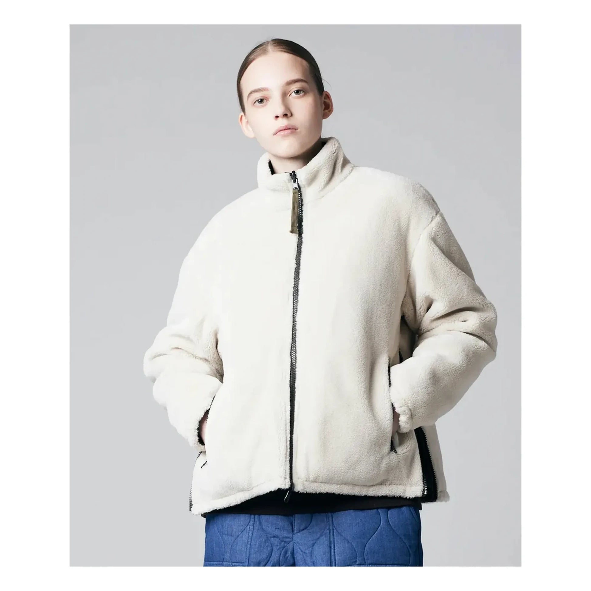 Taion - Military Reversible Stand-up Collar Jacket | Olive