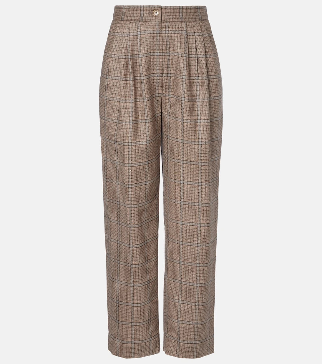 Blazé Milano - Glassy checked virgin wool straight pants